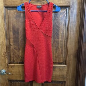 ASTR Mesh Cut Out Red Dress XS